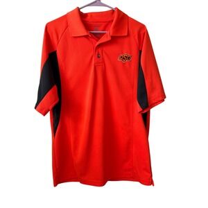 OSU Pro Edge Orange Black Athletic Polo Shirt Men's‎ Size M